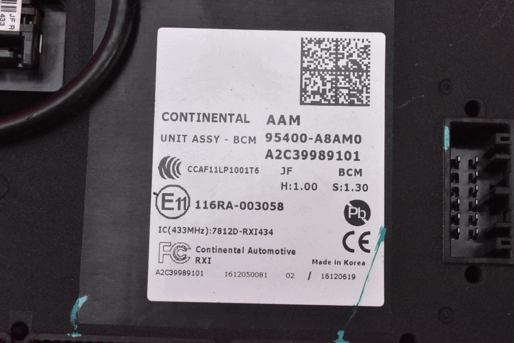 control unit module BCM 95400-A8AM0 KIA OPTIMA 4 IV 2.0 GDI HYBRID 156 KM 15-20
