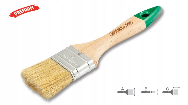 

Pędzel Płaski angielski Stalco 3" 3 cale 57mm