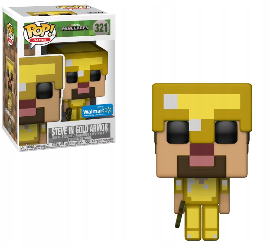 Funko Pop! Hry: Minecraft Steve ve zlatém brnění