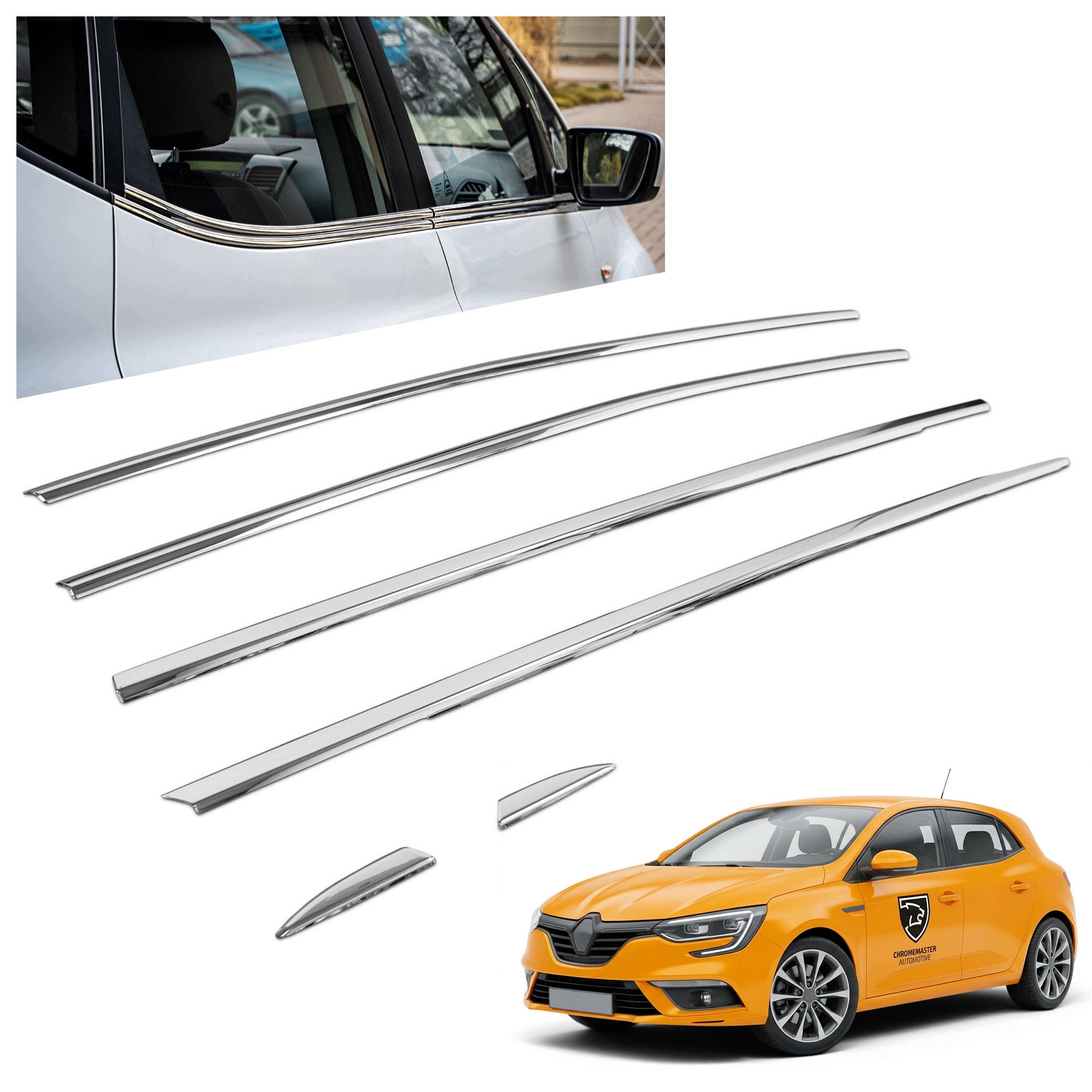 Okenné lišty pod bočné sklá pre Renault Megane IV 2016-2024 Hb