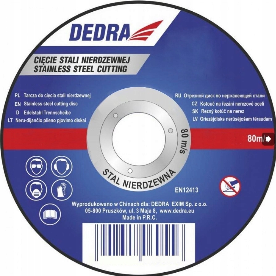 

Dedra Tarcza do cięcia stali Inox 115x1,0x22,2mm