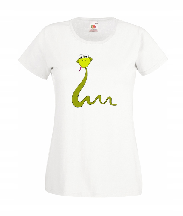 

S Koszulka Damska Wąż Gad Śmieszne Wzór