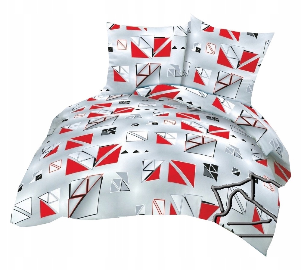 Krepové Povlečení 160x200 Povlak 70x80 Hrubá Polská Bavlna Vitráž šedá