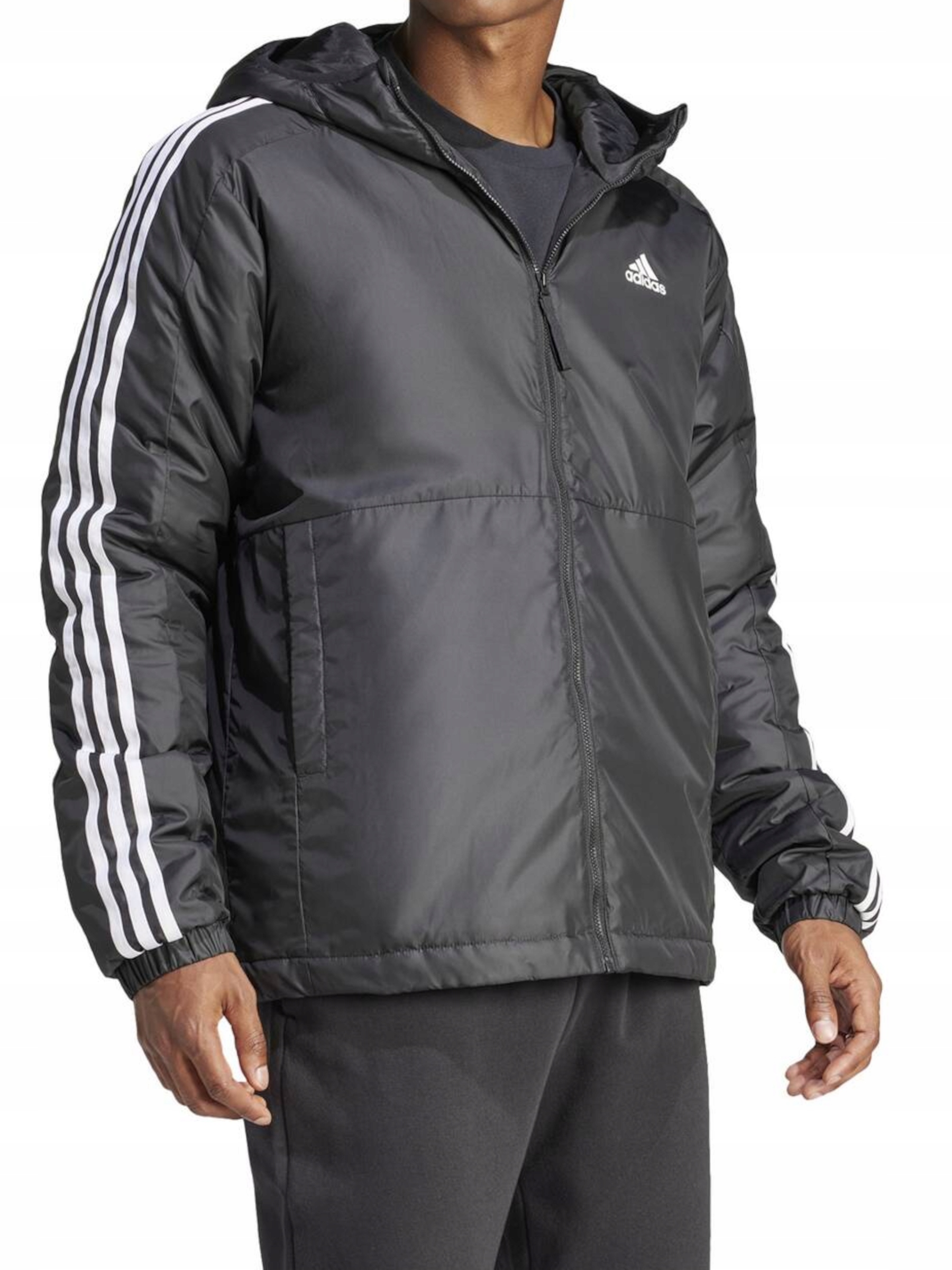 zimní bunda pánská Adidas s kapucí chladné dny IN7194 módní černá S