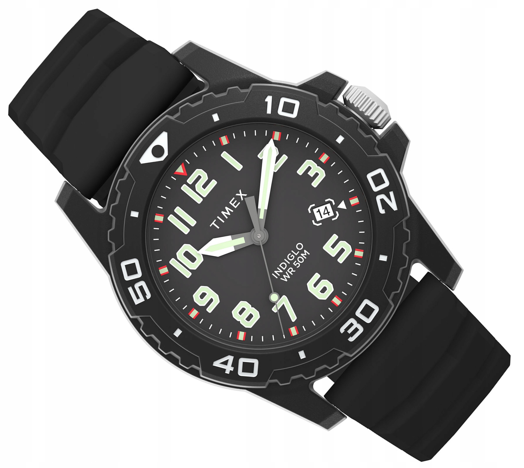 Černé Vodotěsné Hodinky Timex Main Street Podsvícení TW5M61200