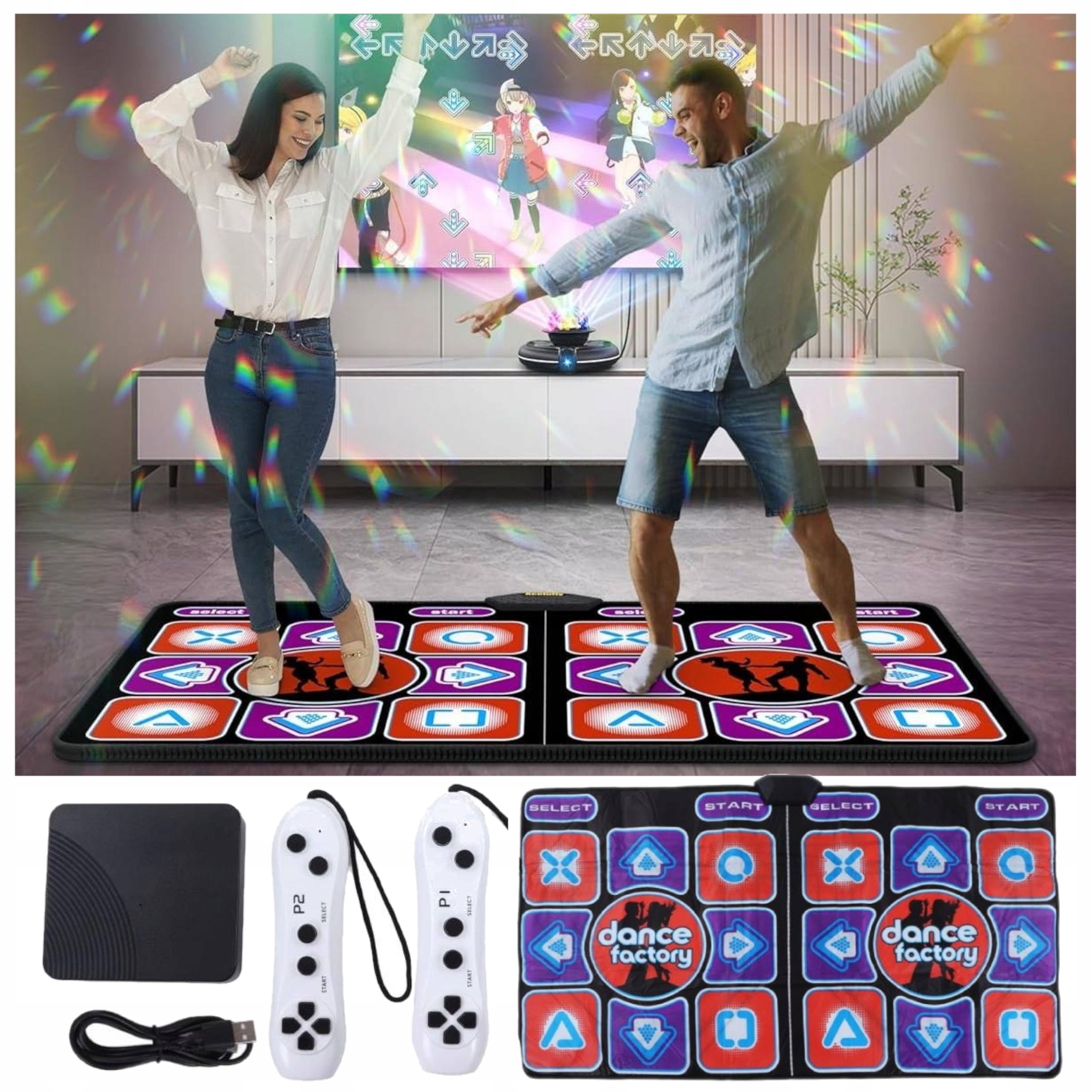 Dvojitá Taneční Podložka Pro Dospělé A Děti S Hdmi Televizorem, 2 Ovladače
