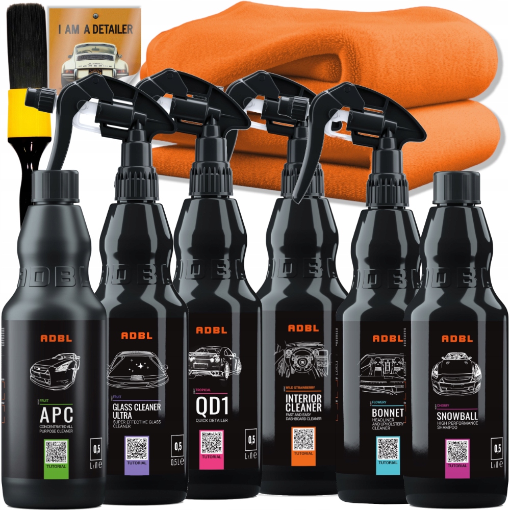 Sada detailů Adbl Sada kosmetických přípravků na čištění kokpitu plastů automobilů
