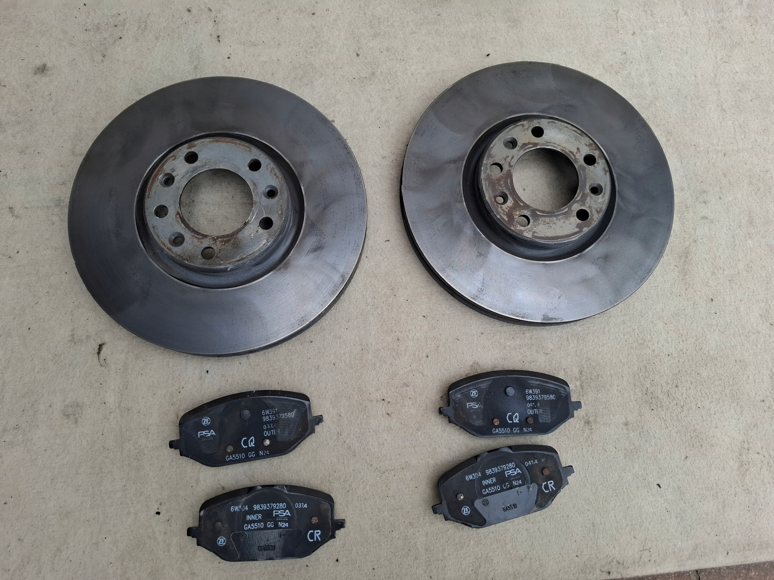 discs plates front OPEL COMBO E BERLINGO IV PARTNER IV 24r