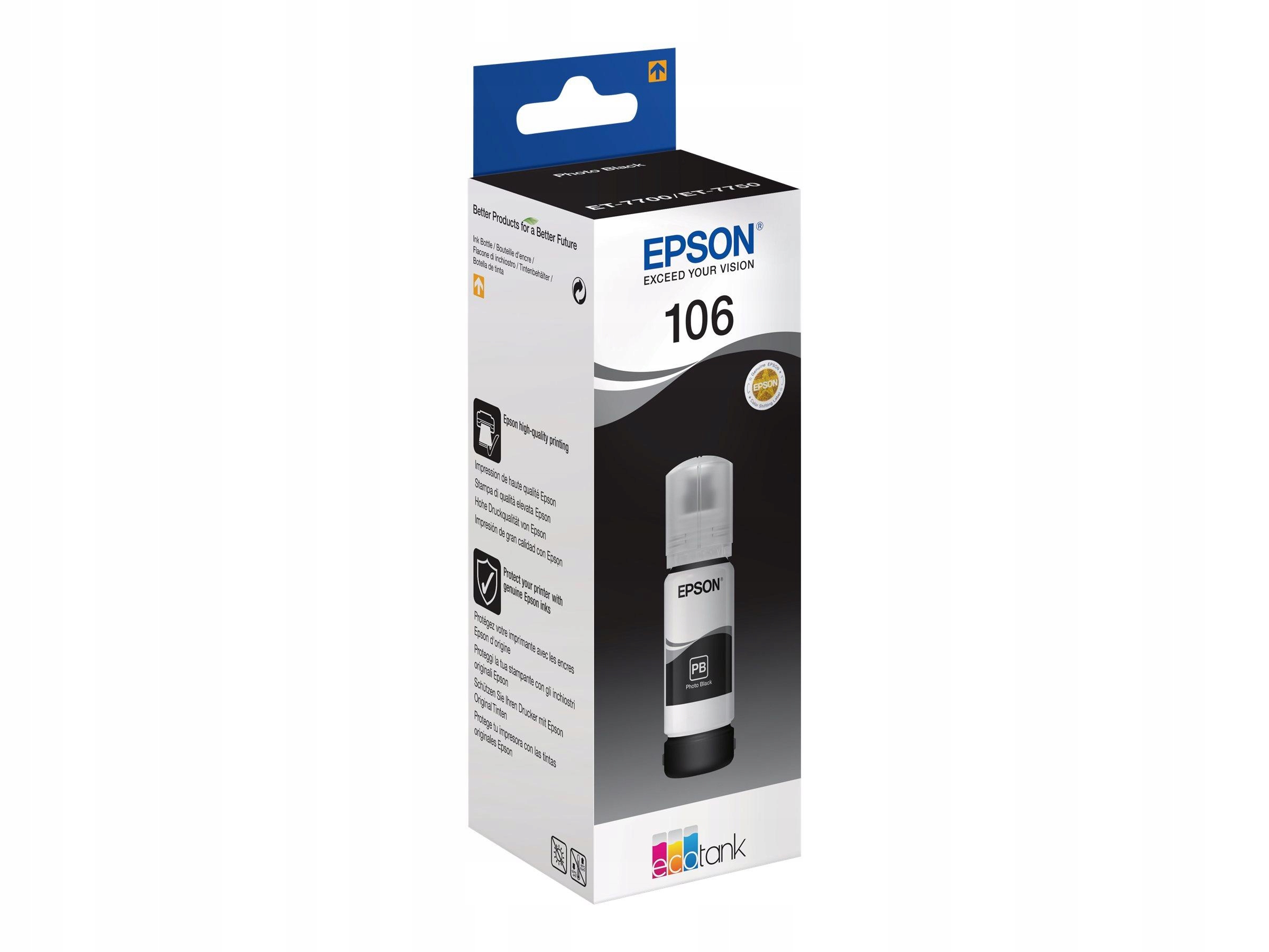Epson C13T00R140 Tusz Epson Photo Black 106 EcoTank L7160