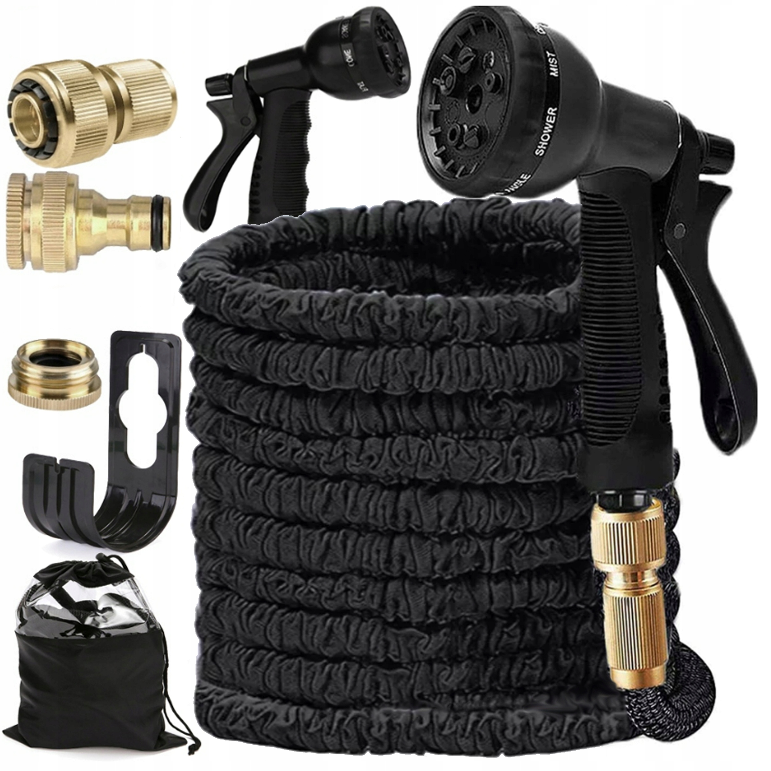 

Ogrodowy Wąż 7,5m Rozciągliwy Złączki Pistolet