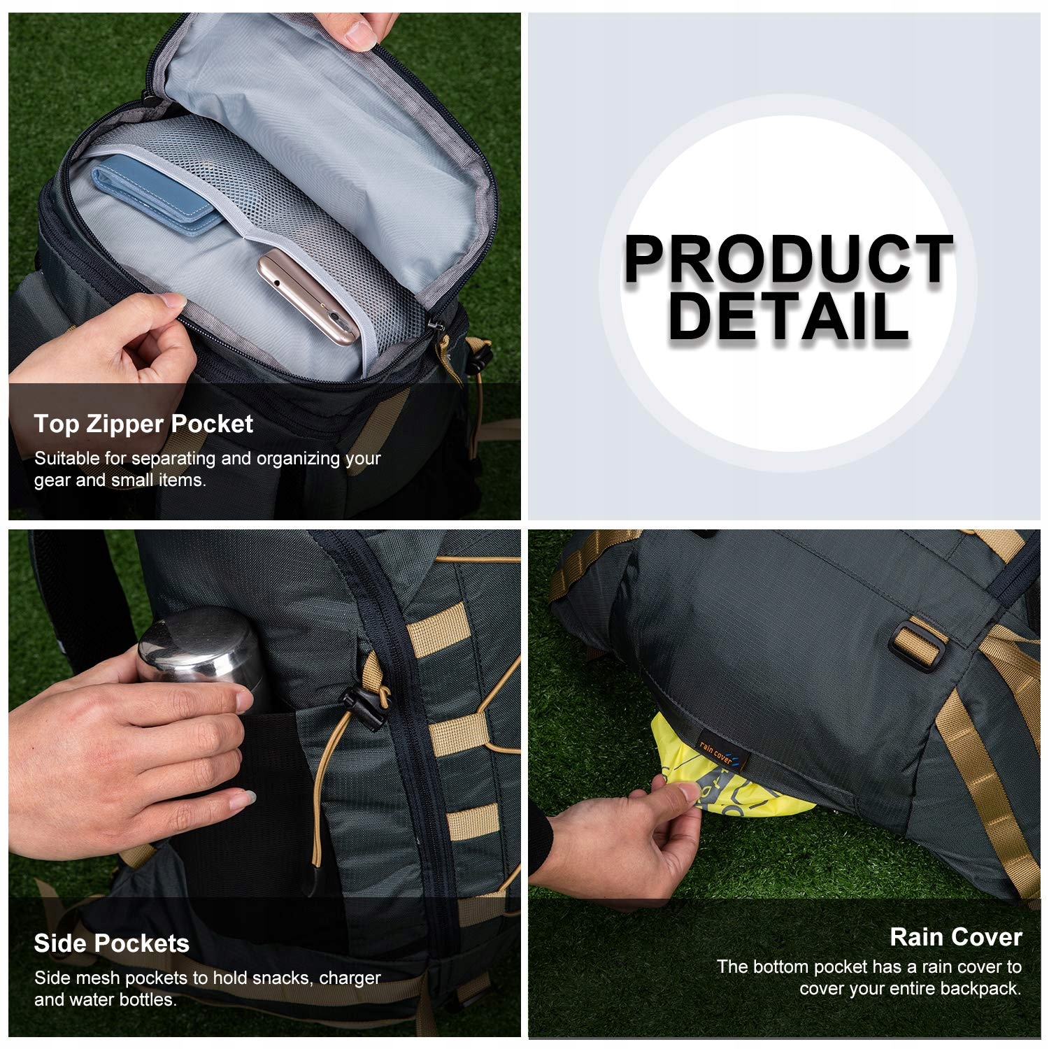 MOUNTAINTOP Plecak Turystyczny 35L Lekki Unisex Na Wędrówki i Camping — miniatura 6