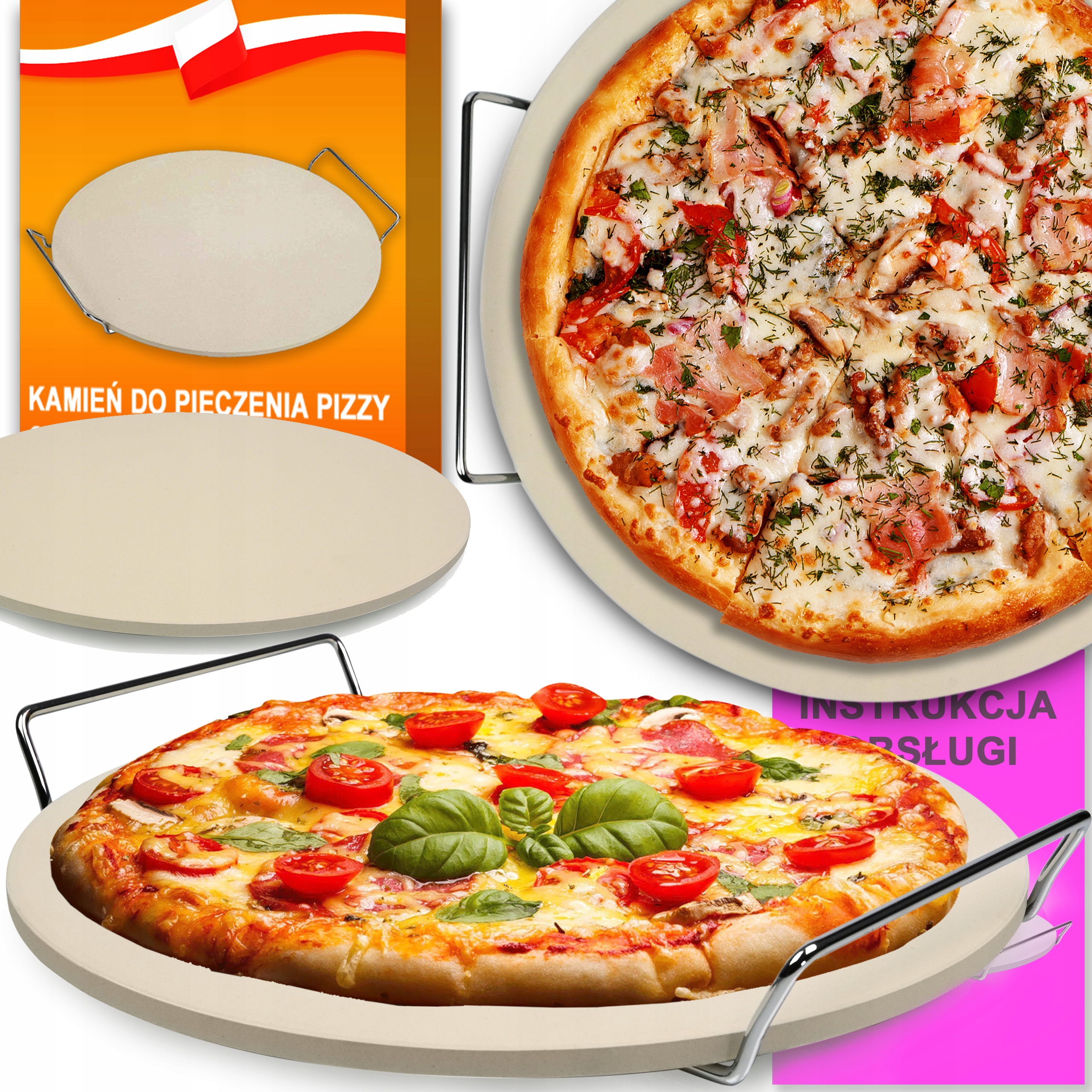 

Kamień Do Pieczenia Pizzy Chleba Szamot+stojak Pro