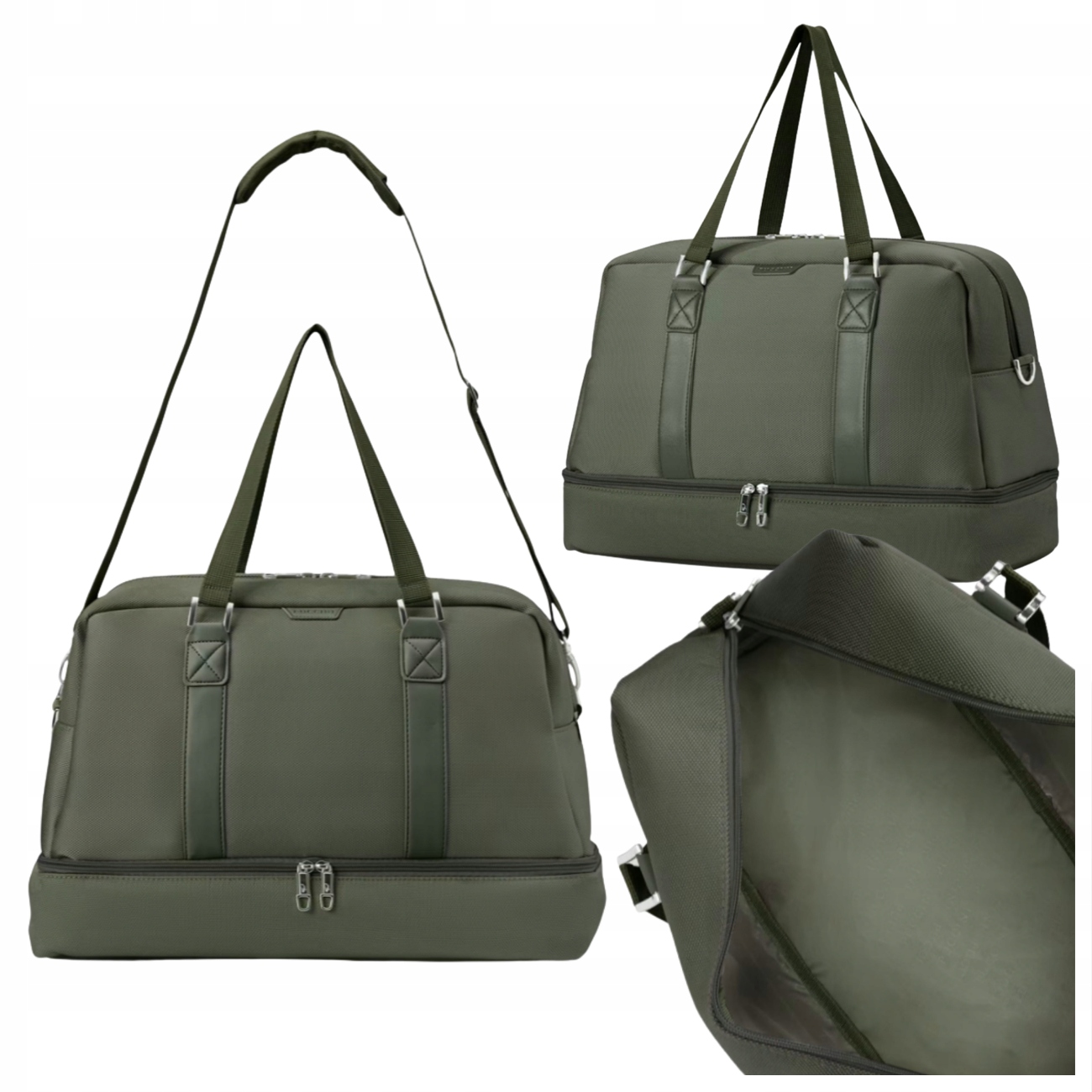 Duża torba podróżna Puccini BM9019-L-5A na weekend 39l zielona