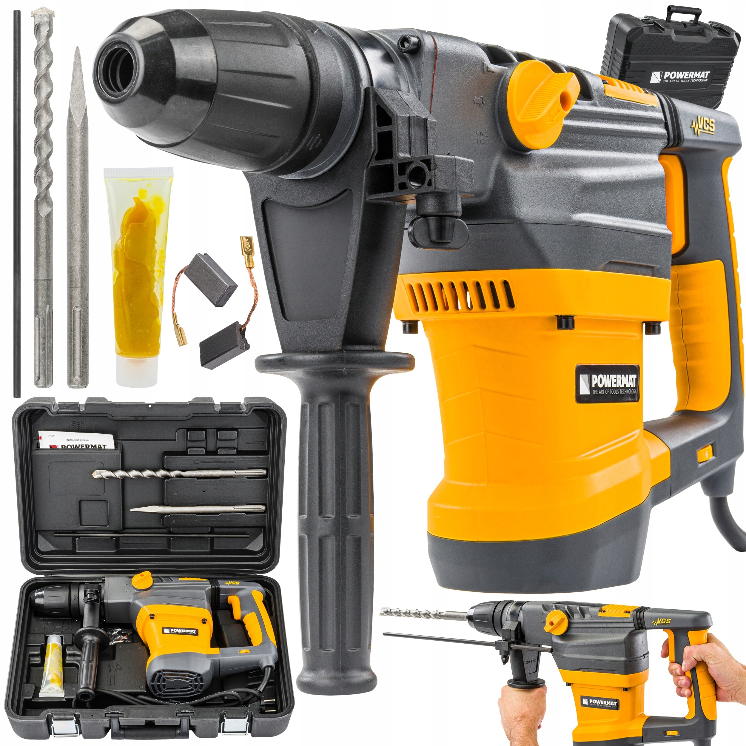 Rotační Kladivo Sds Max 2800W 18J Kufr Sada Regulace Otáček