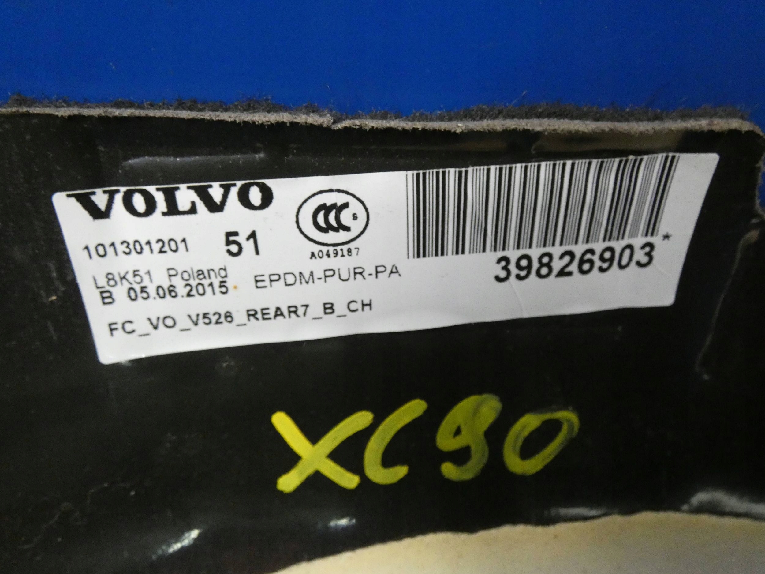 VOLVO XC90 II floor mats boot rear part rear 7 OSOB