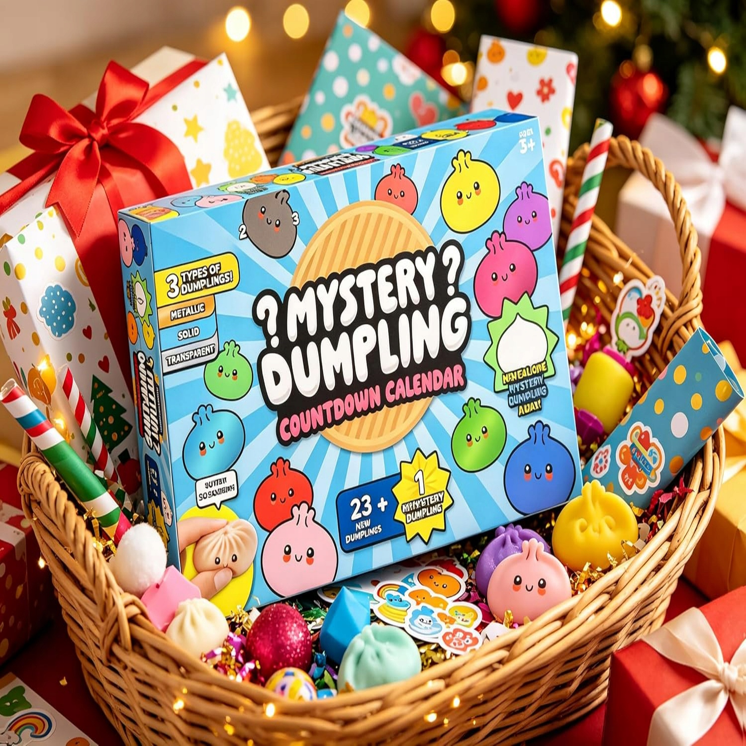 Адвент-календарь Tokin Zacy Mystery Dumpling, 24+1 мялка-пельмешка Squishy — фото 8