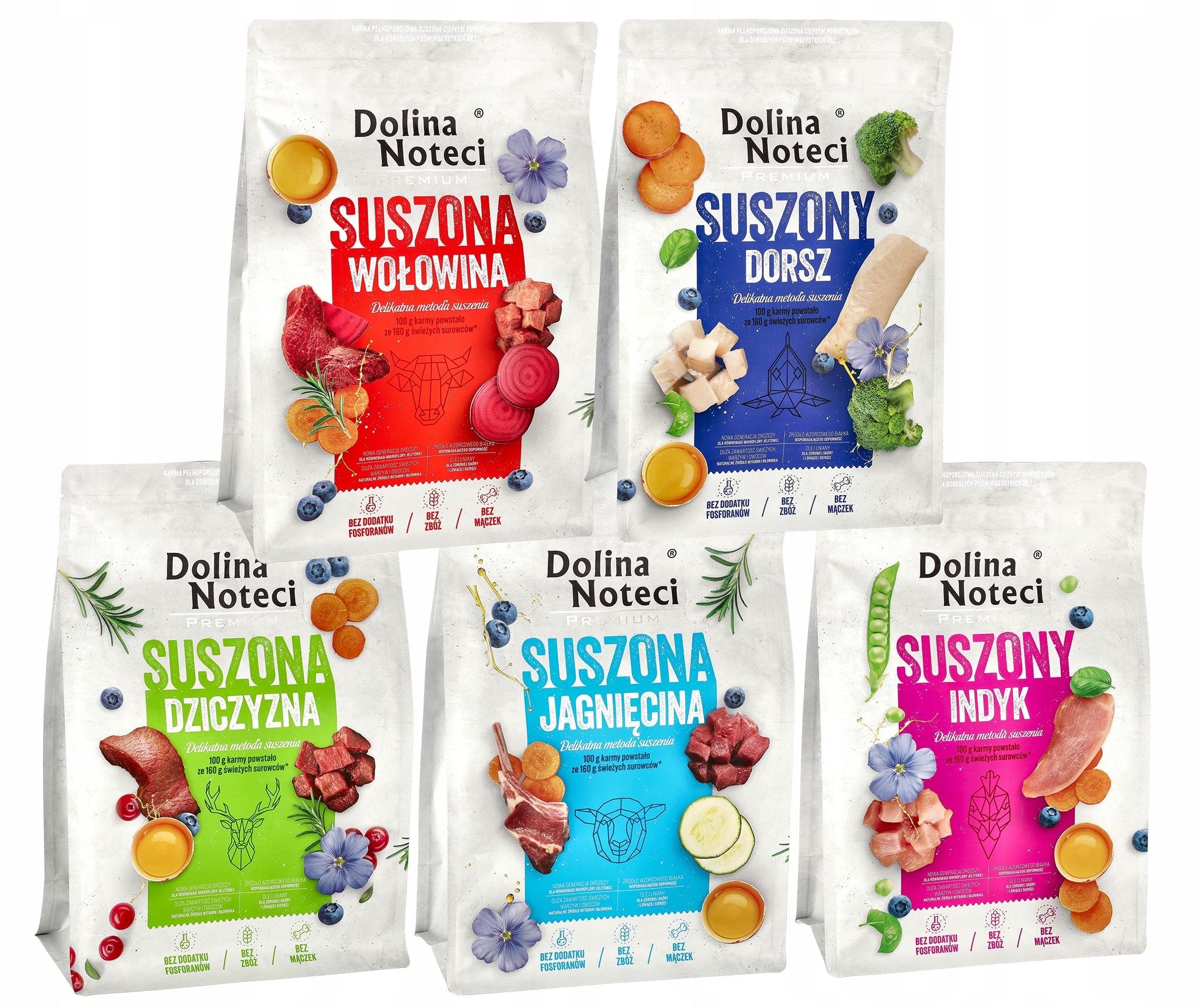 Dolina Noteci Krmivo suché pro psa Premium MIX všech příchutí 5x3kg