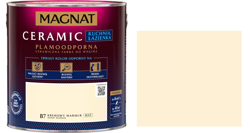 Magnat Keramická Kuchyně Koupelna 2,5 L B7 Krémový Mramor Mokrý Mramor