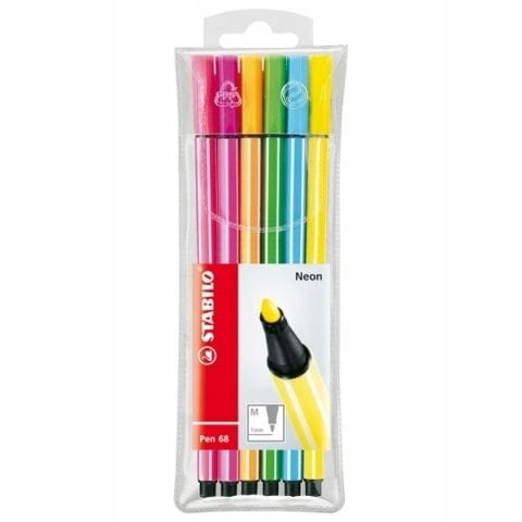 

Flamaster Pen 68 Neon Box 6 Sztuk Stabilo 6806-1