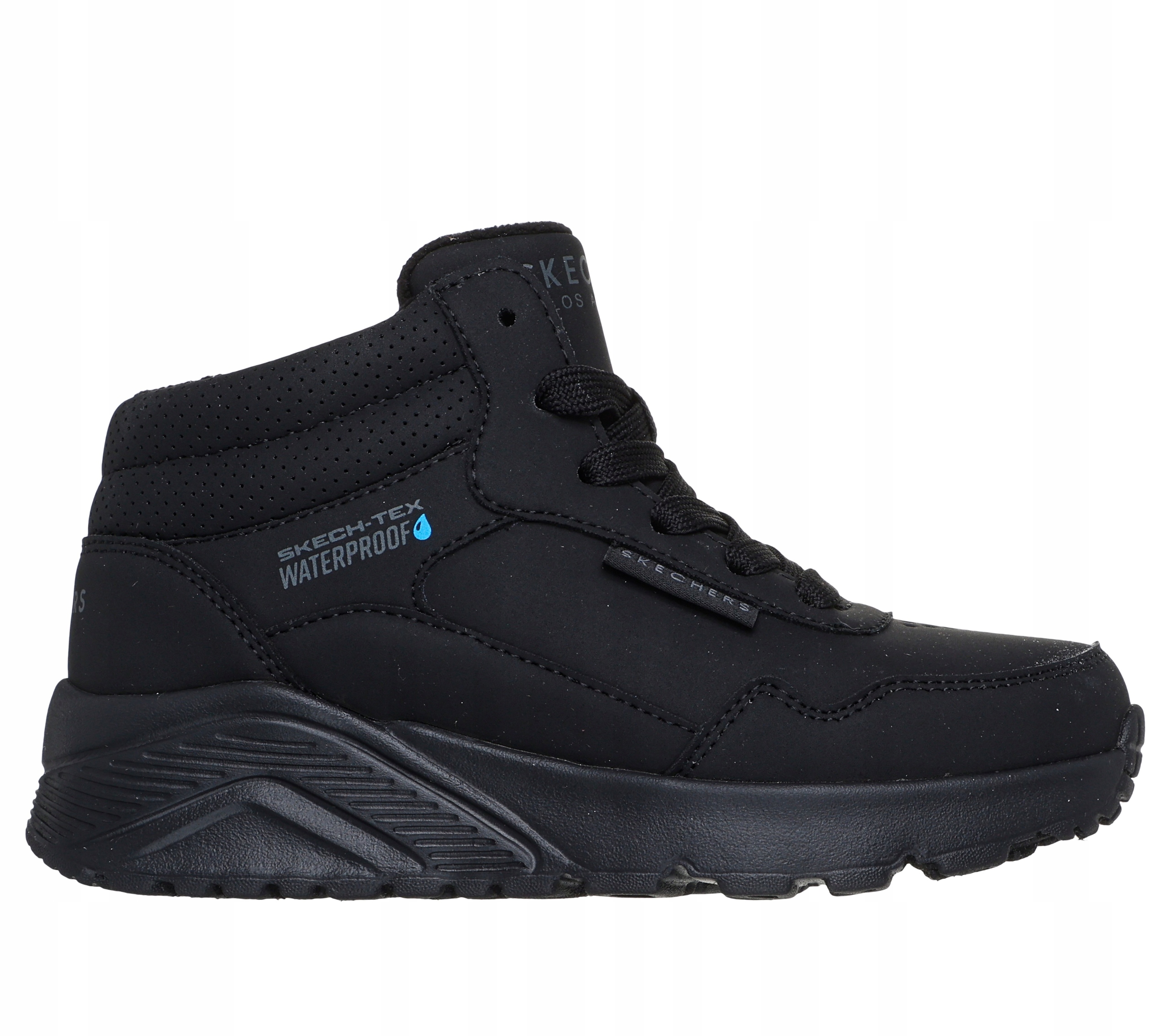 Buty młodzieżowe zimowe Skechers Uno Lite Aqua Ave czarne 417009L Bbk