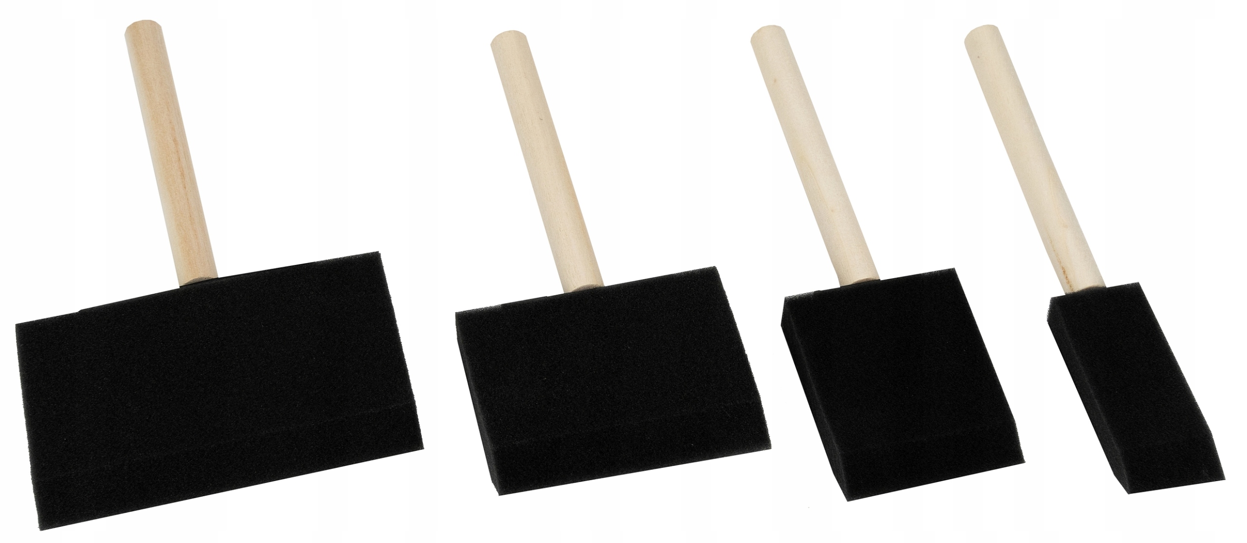 

Zestaw Pędzle Gąbkowe Płąskie do malowania 4 ele