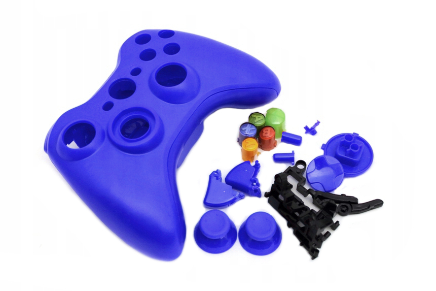 

Obudowa pada Xbox 360 z przyciskami Niebieska