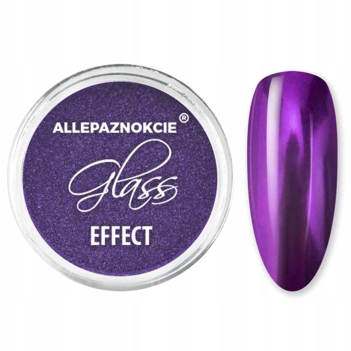 Efekt Lustra Pyłek Do Paznokci Glass 07 - Purple