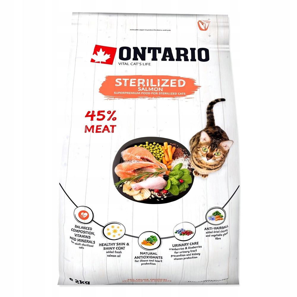 Levně Krmivo Pro Kočky Losos Suché Krmivo Pro Kočky Ryba 2 Kg