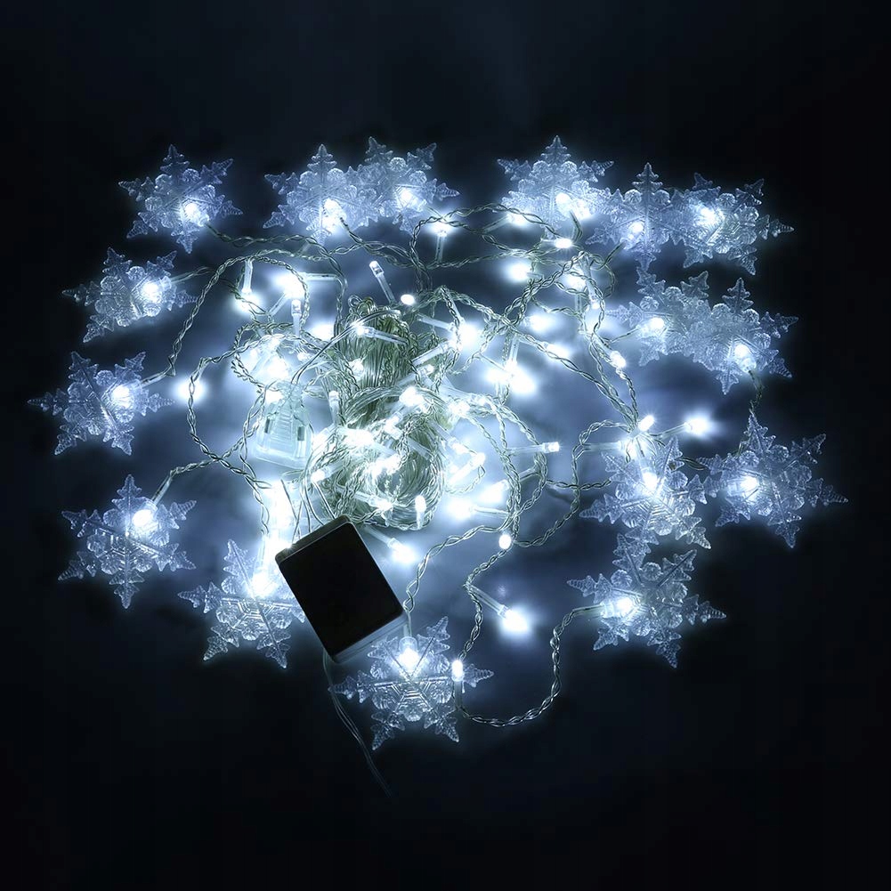 KLIGHTEN Kurtyna LED 3.5M 96 Światełek 8 Trybów Dekoracja Zimna Biel — miniatura 4