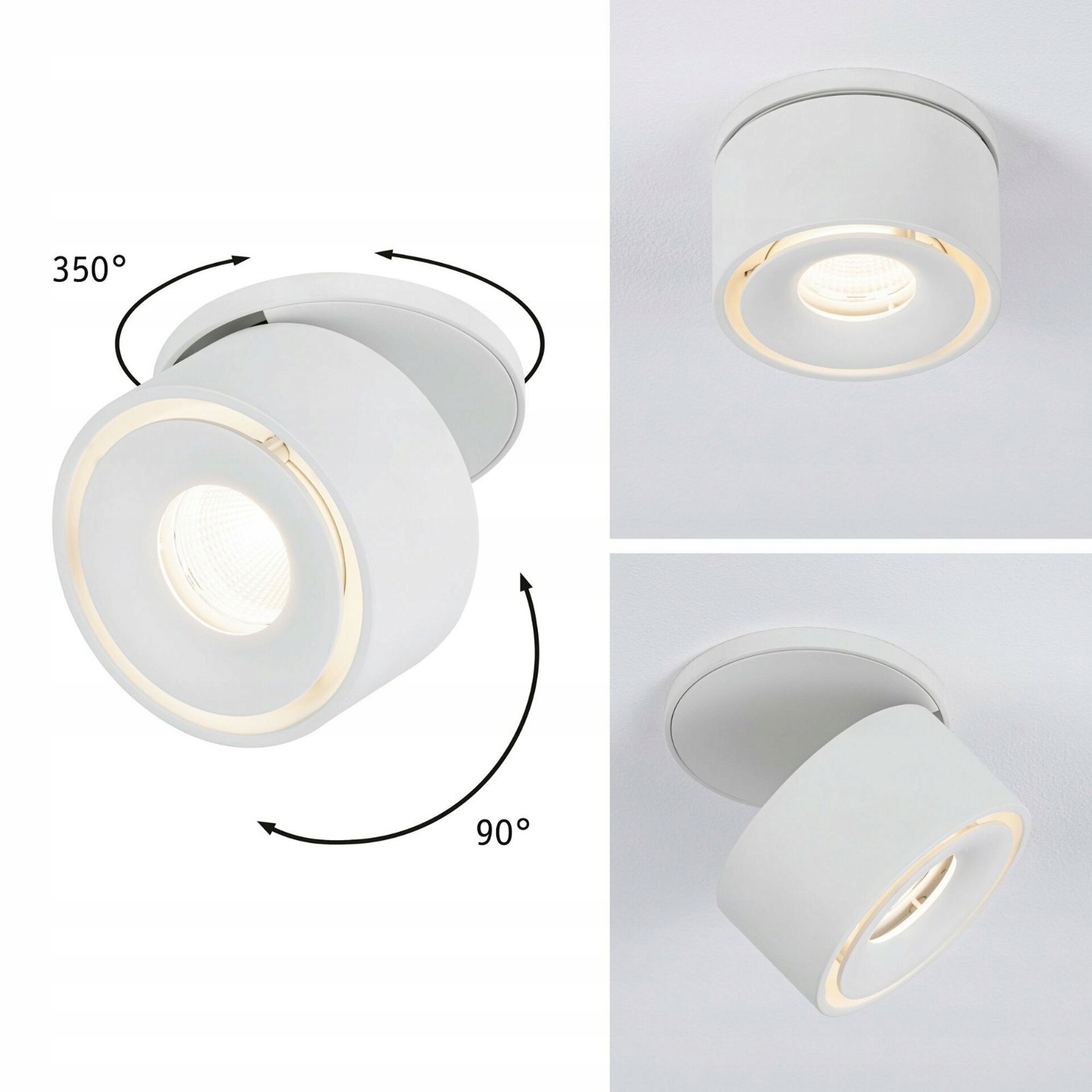 Paulmann Spircle vstavané Led svietidlo biele matné 8W 3000K 36° otočné