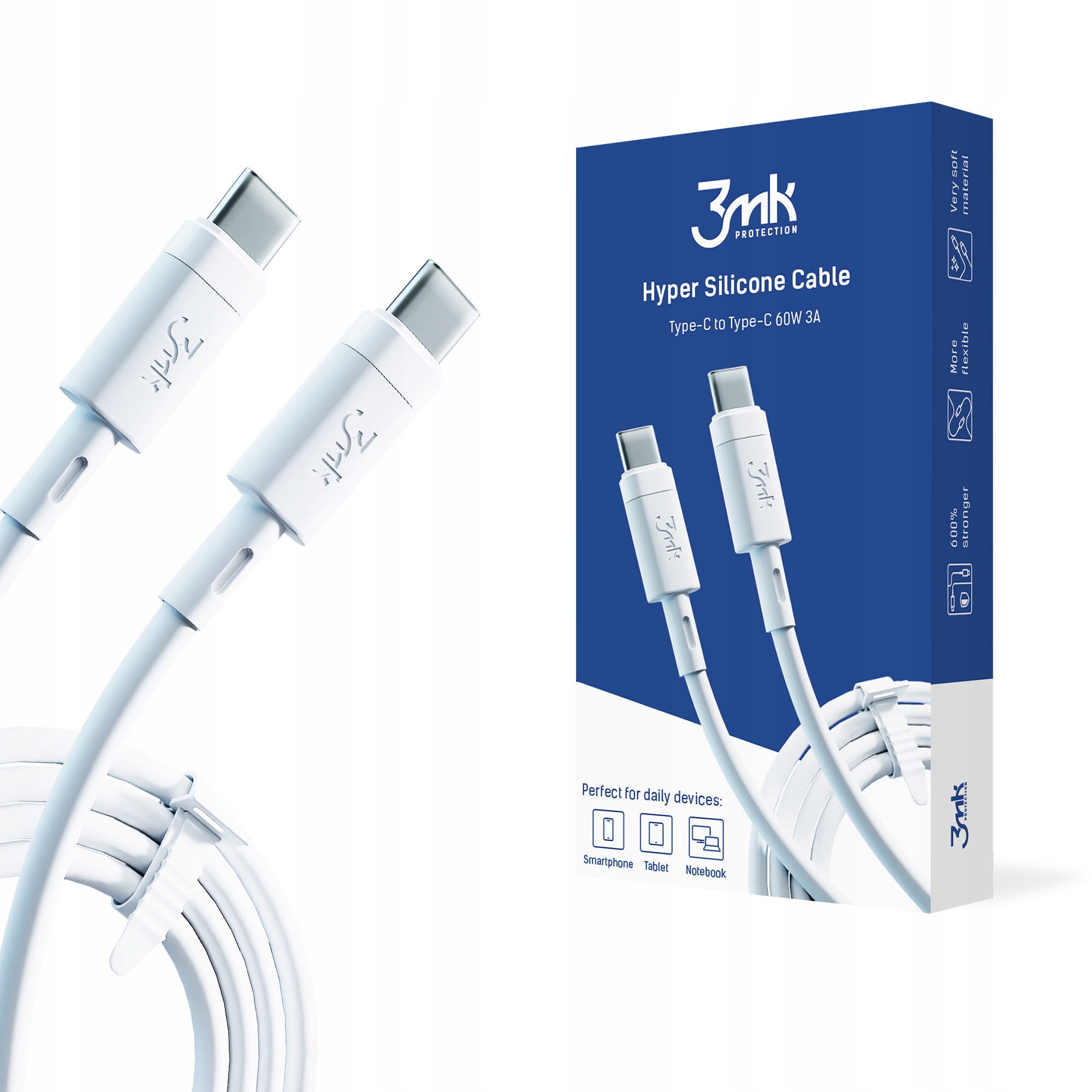 

Kabel Usb-c Typ-C 60W 3A 3mk Hyper Silicone Cable