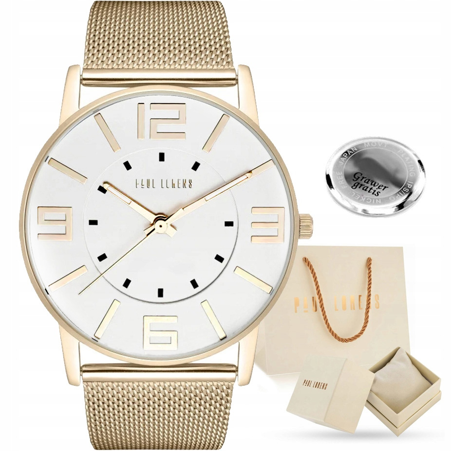 Velké dámské hodinky Paul Lorens Debby dobře čitelný ciferník s číslicemi Gravírování