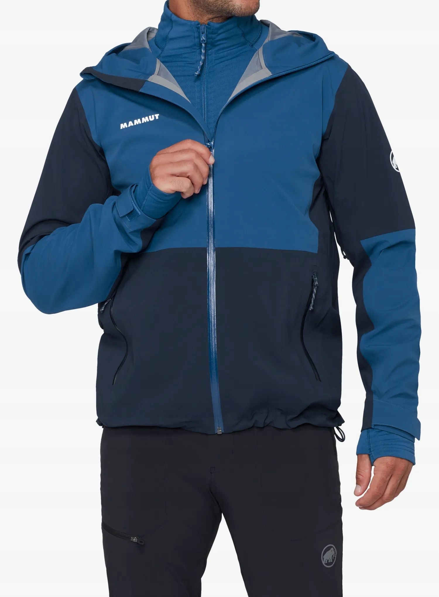 Kurtka z membraną Mammut Linard Guide Hs Hooded Jacket marine/tschiel M