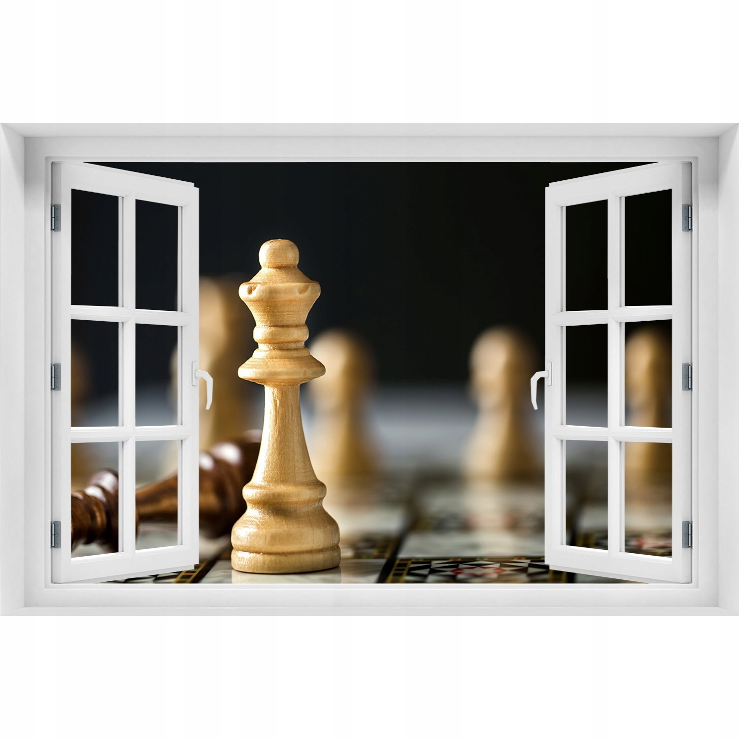 

Okno Naklejka na ścianę Samoprzylepna Szachy 90x60