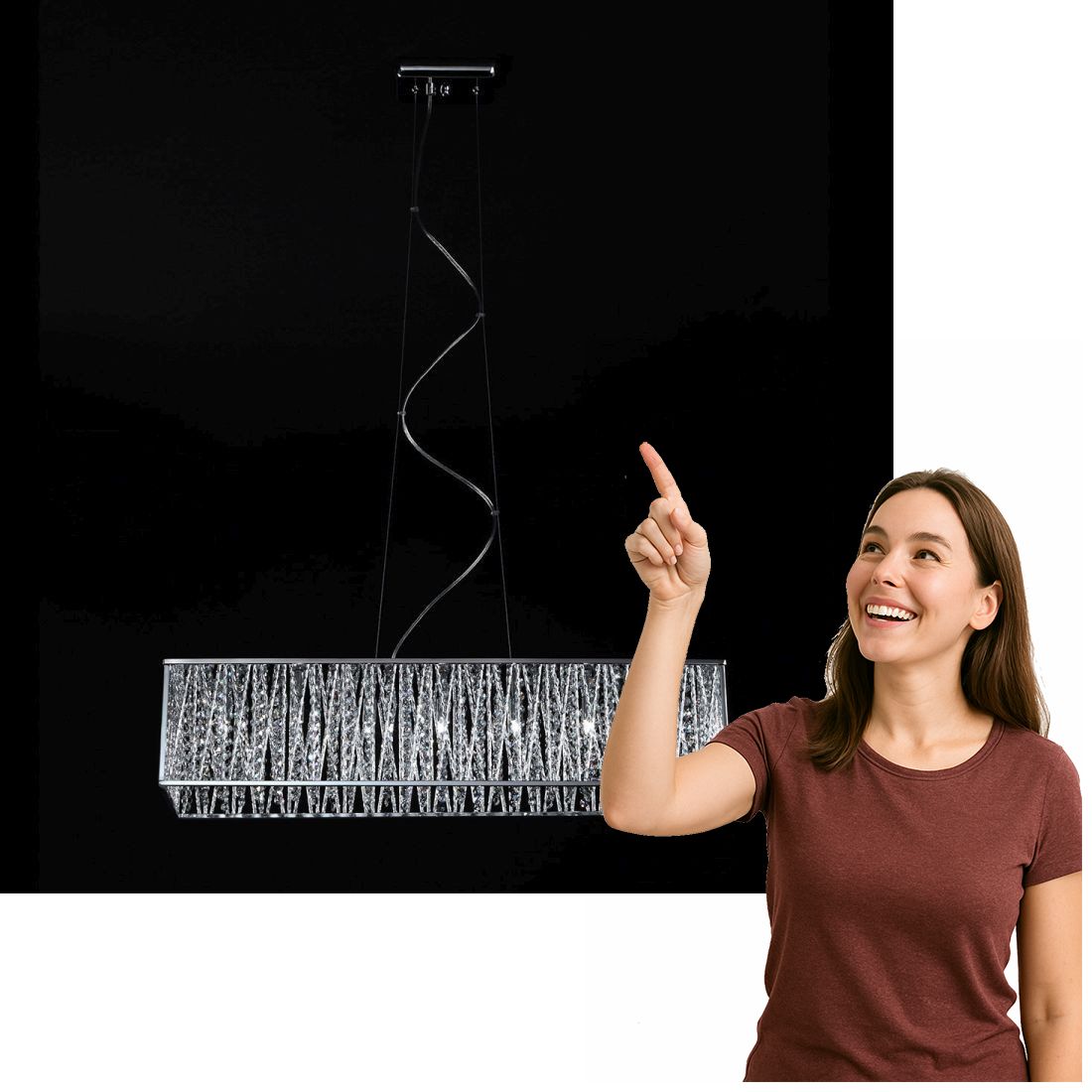 Závesná lampa Glamour Vanessa chrómovaná 7xG9 Italux