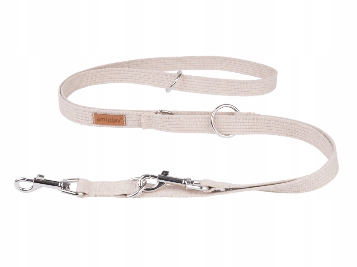 

Amiplay Smycz regulowana 6 in 1 Cotton XL beżowy 1