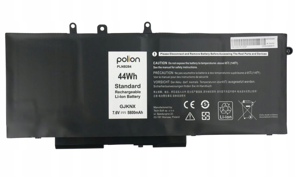 Trx Baterie Polion Gjknx pro notebooky Dell 451-BBZG Latitude 5280 5290 549