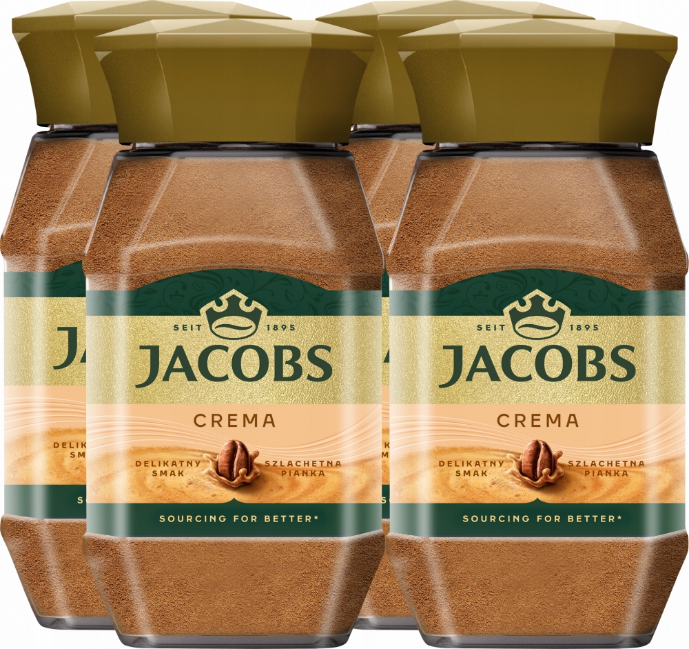 Jacobs kawa rozpuszczalna Crema 200g słoik x4