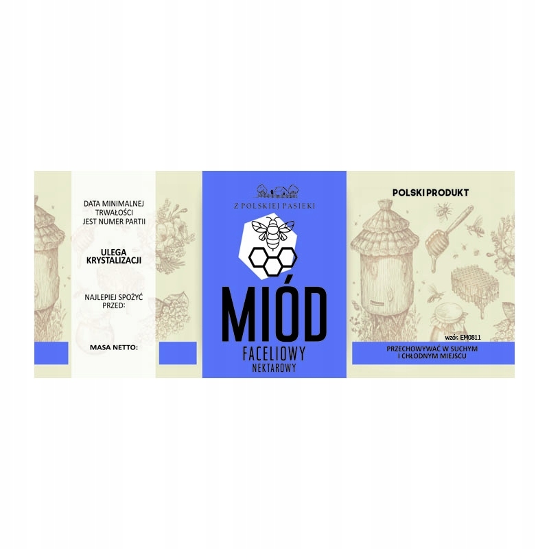

Etykieta na miód Faceliowy EM0811D - duże