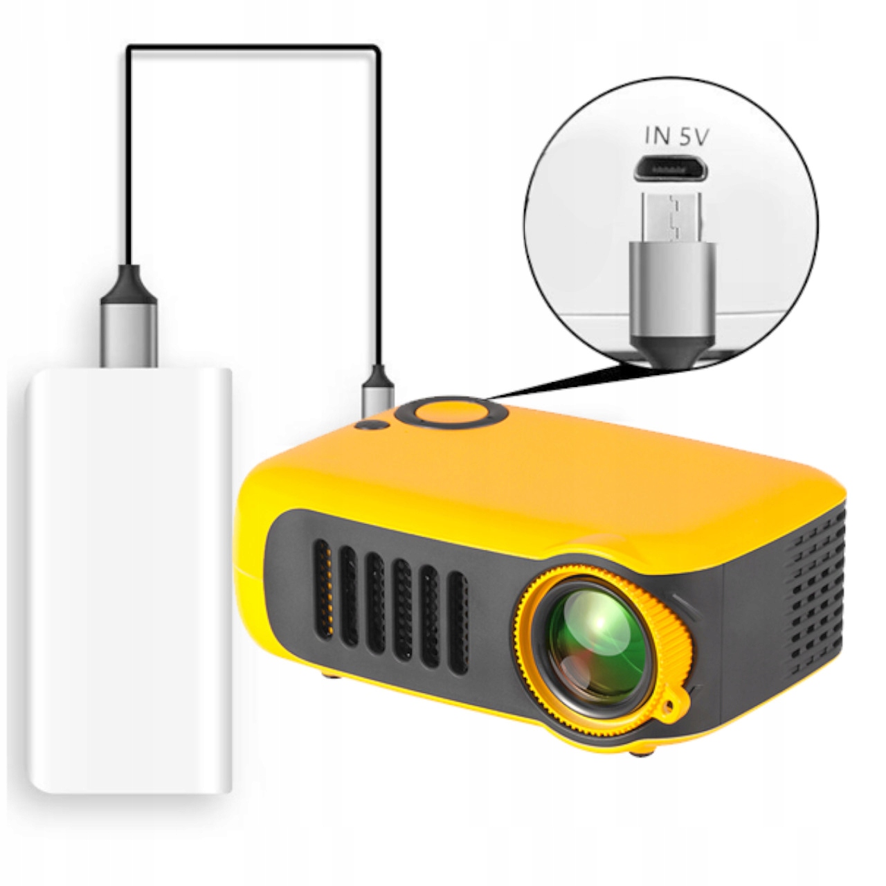 Mini Projektor LED - Doskonały do Domu i Biura Przenośny Niewielki rozmiar Marka inna