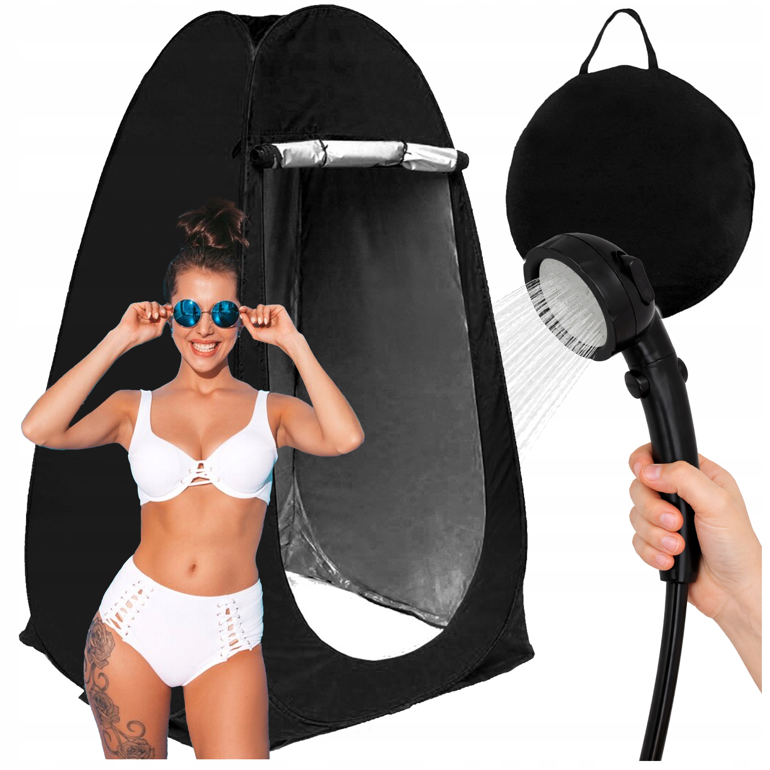 2V1 Stan Převlékárna Toaleta Turistická Sprcha Elektrická Pumpa