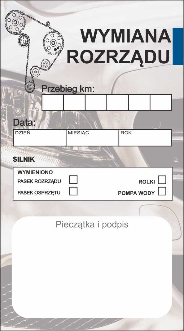 

Zawieszki serwisowe 20 szt wymiana rozrządu
