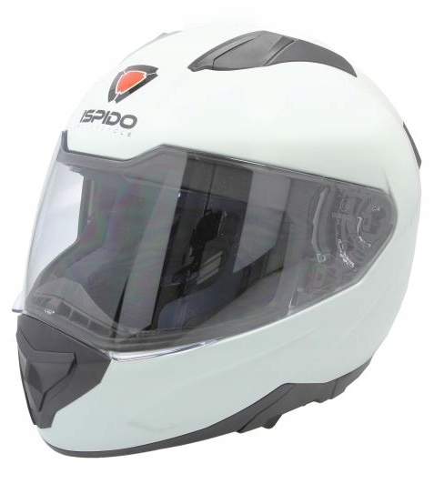 KASK MOTOCYKLOWY INTEGRALNY ISPIDO RAVEN WHITE M