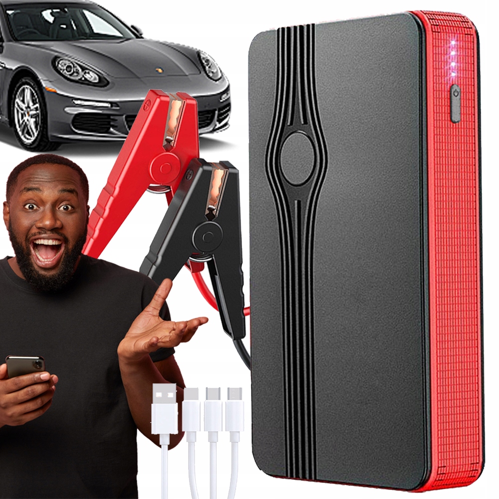 Startér Jump Starter Booster Powerbank 30000MAH 400A S Led Do Auta