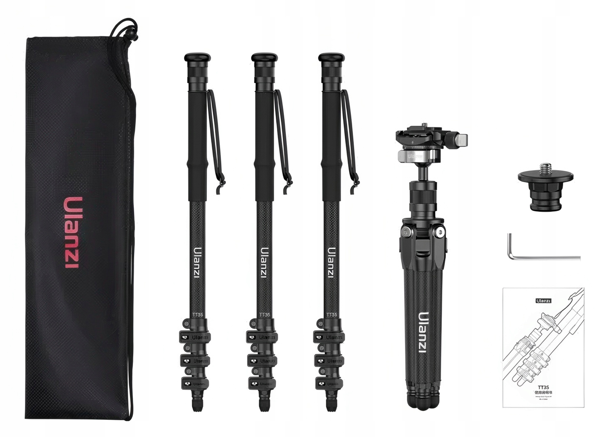 Stativ Ulanzi Vlog pro Stream Live TikTok YouTube 4v1 Monopod Selfie tyč