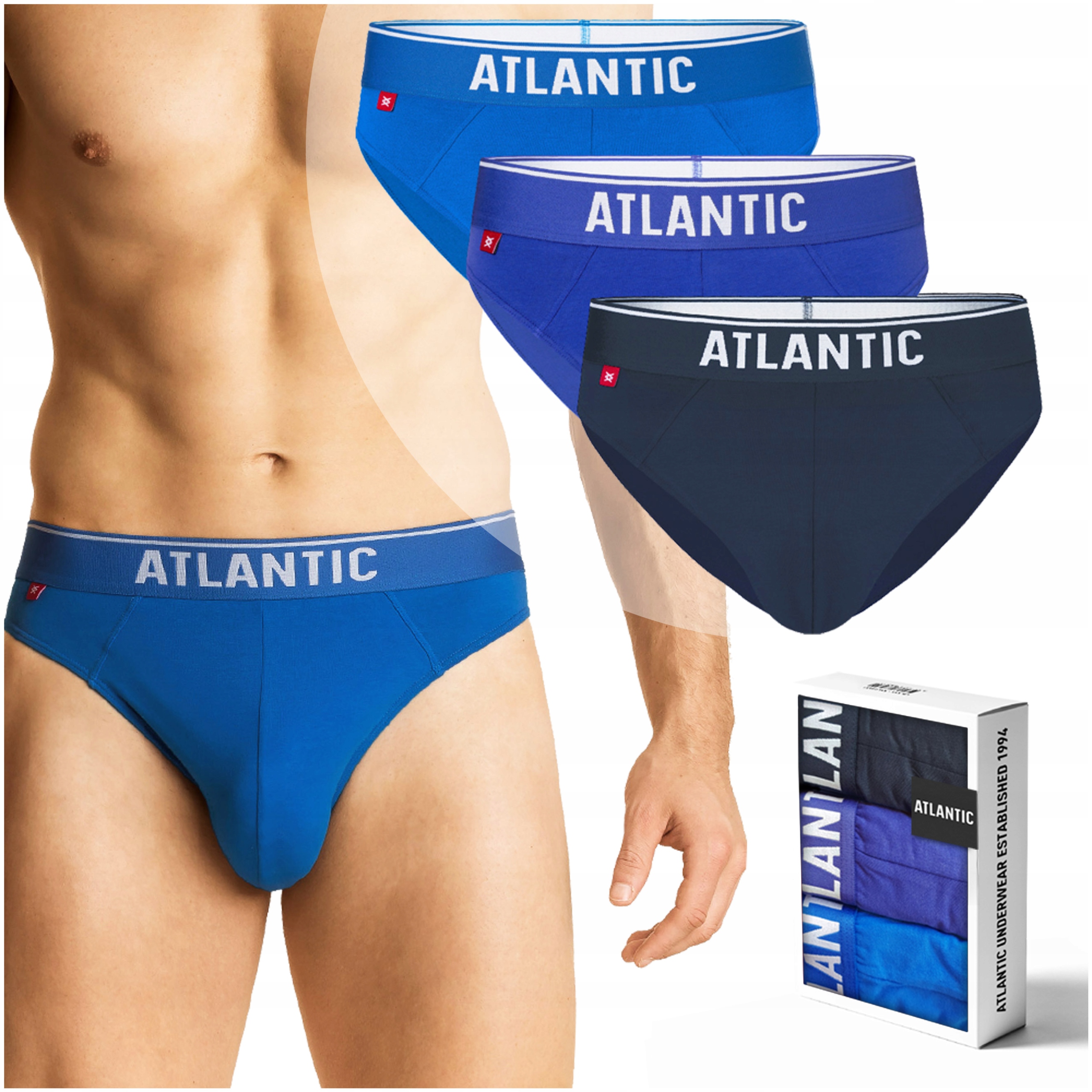 

Slipy męskie Atlantic bawełniane 3pak *XL