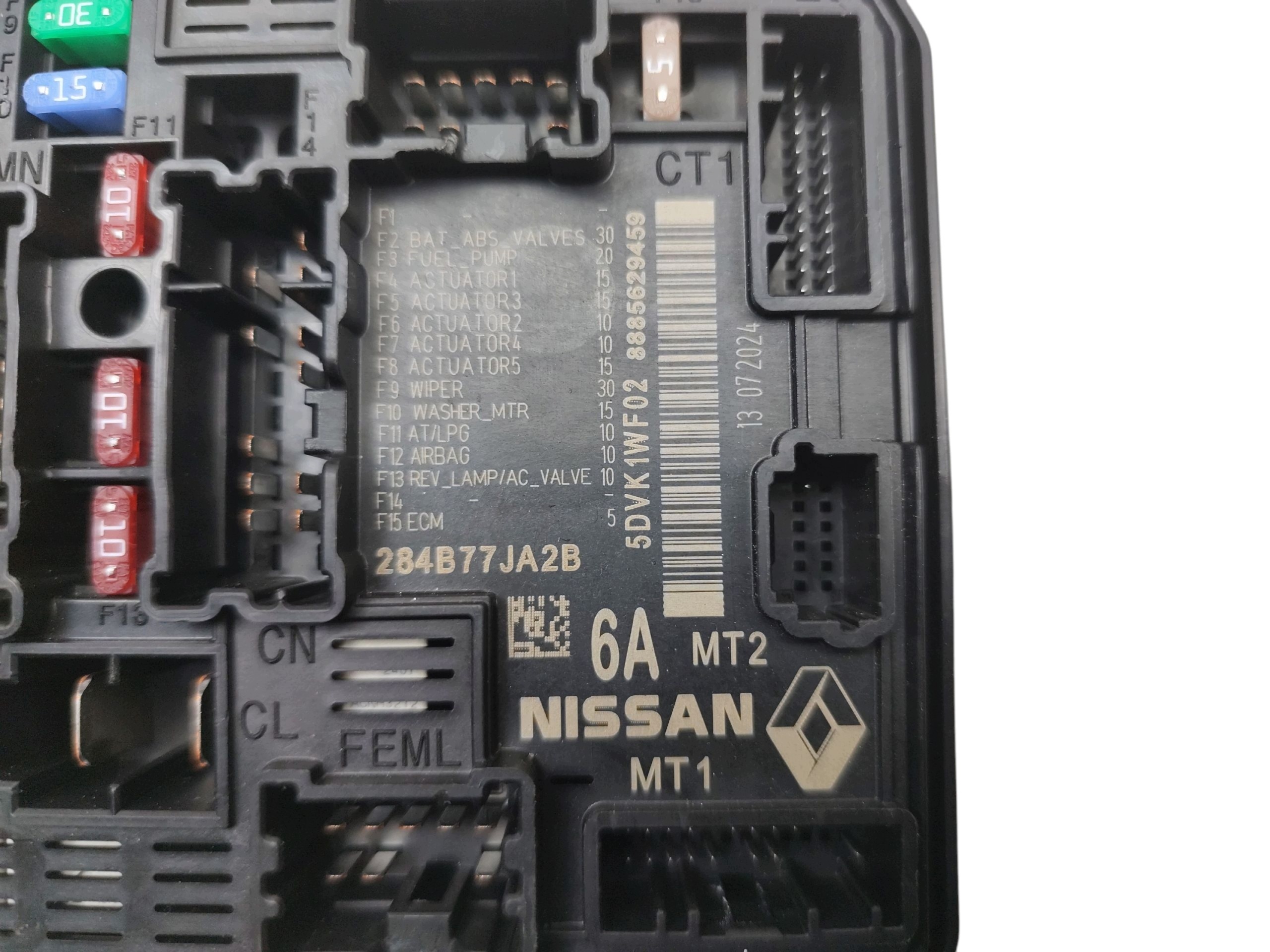 module BCM fuse box NISSAN QASHQAI J12 284B77JA2B
