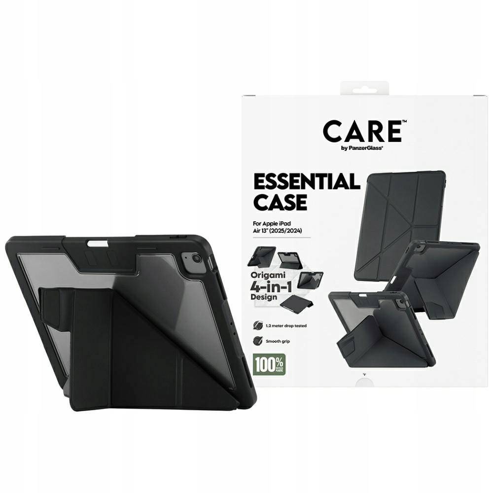 Puzdro Care by PanzerGlass Y fold pre iPad Air 13" (2024/2025) čierne