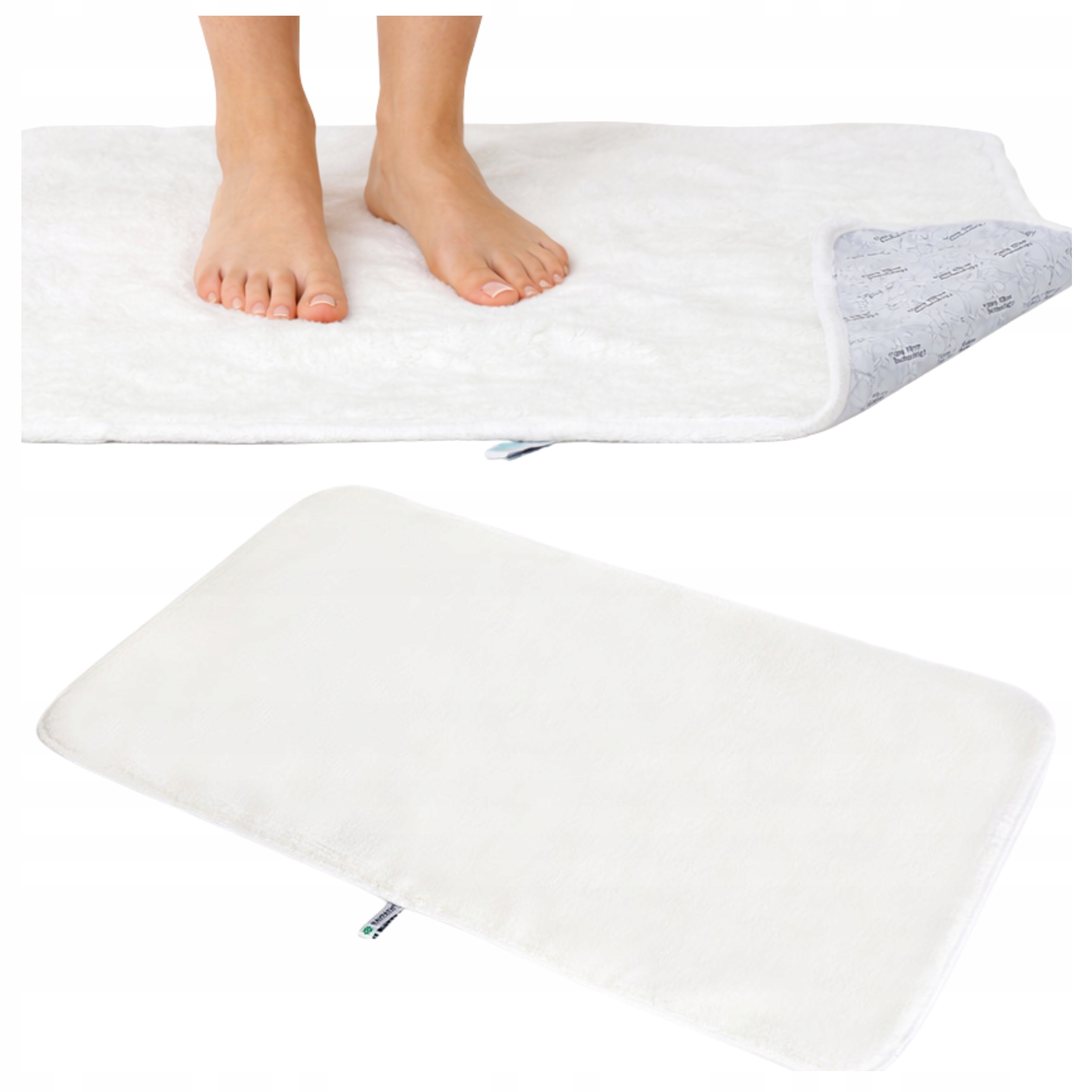 Raypath Koberec Koupelnový protiskluzový koberec 50x80 Bílý Praní v pračce