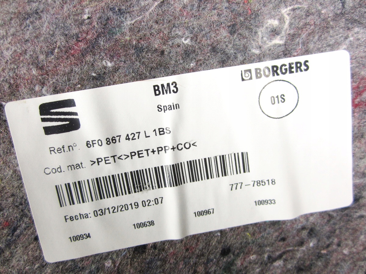 side upholstery boot left Seat Ibiza V 6F KJ 2020